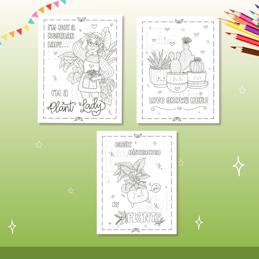 Happy Plants Coloring Pages