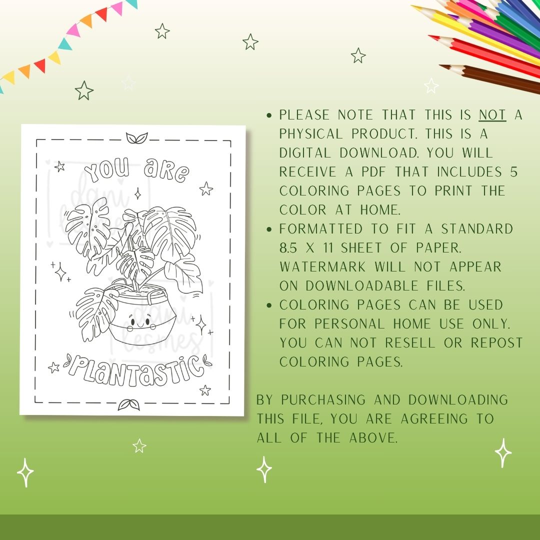 Happy Plants Coloring Pages