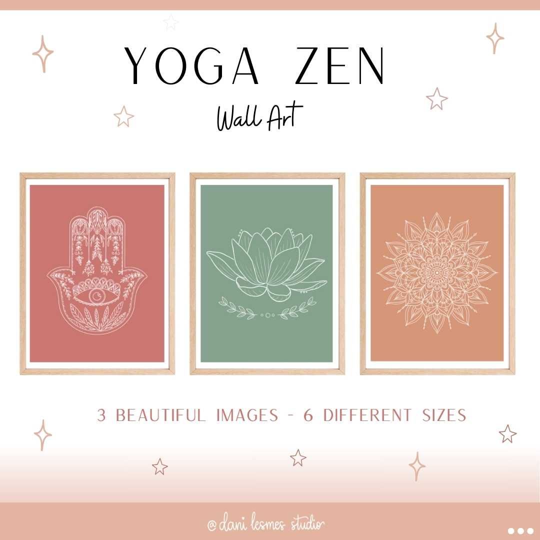 π§π»ββοΈ Boho Yoga Zen Wall Art *Set of 3*