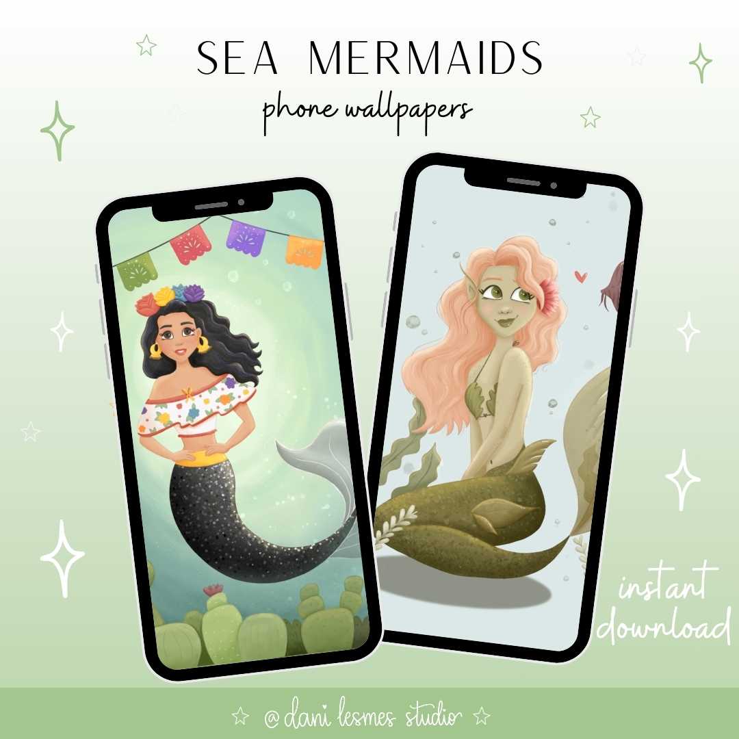 🧜🏼‍♀️ Mermaids Digital Phone Wallpapers