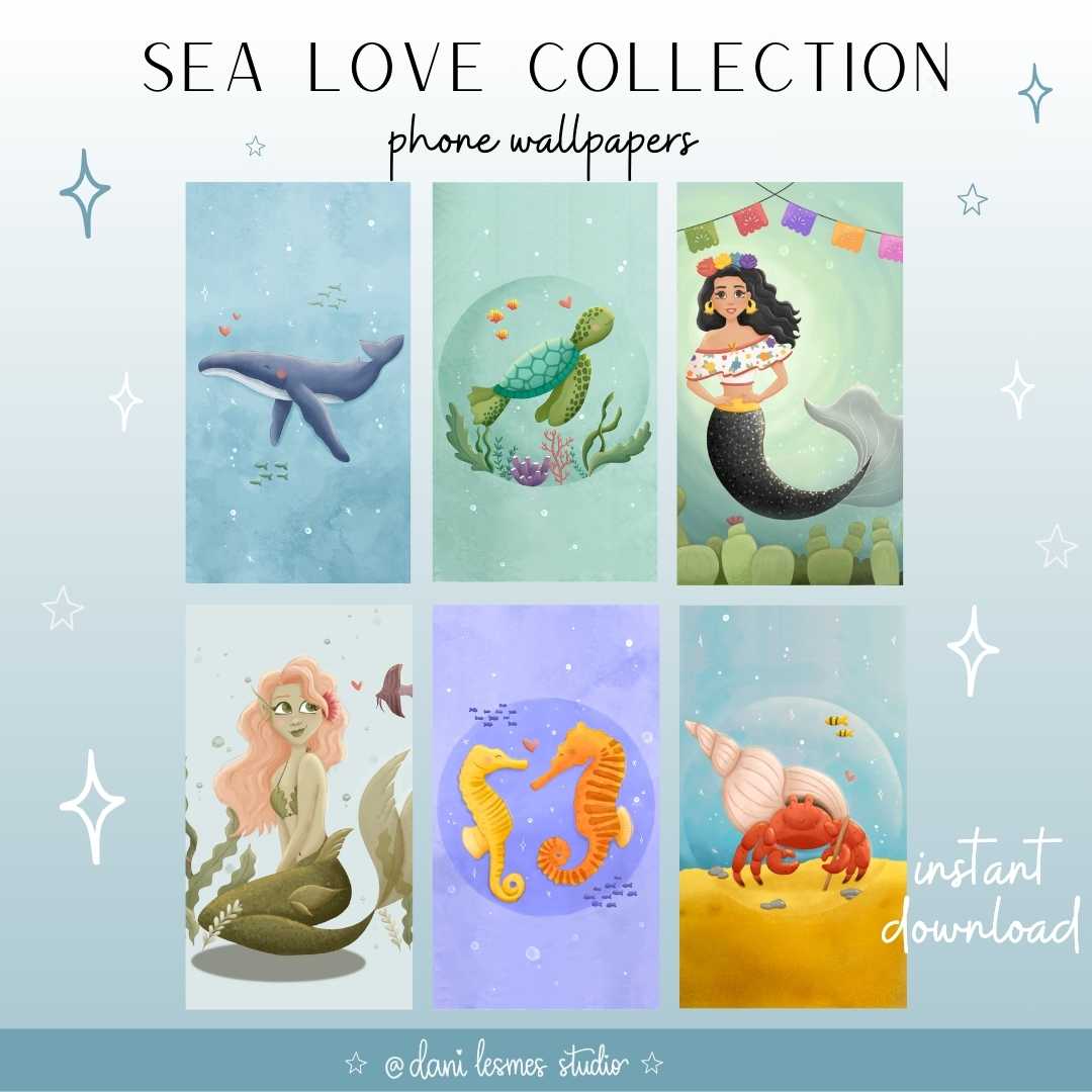 💙 Sea Love Phone Wallpapers Bundle