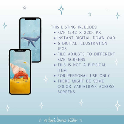 💙 Sea Love Phone Wallpapers Bundle