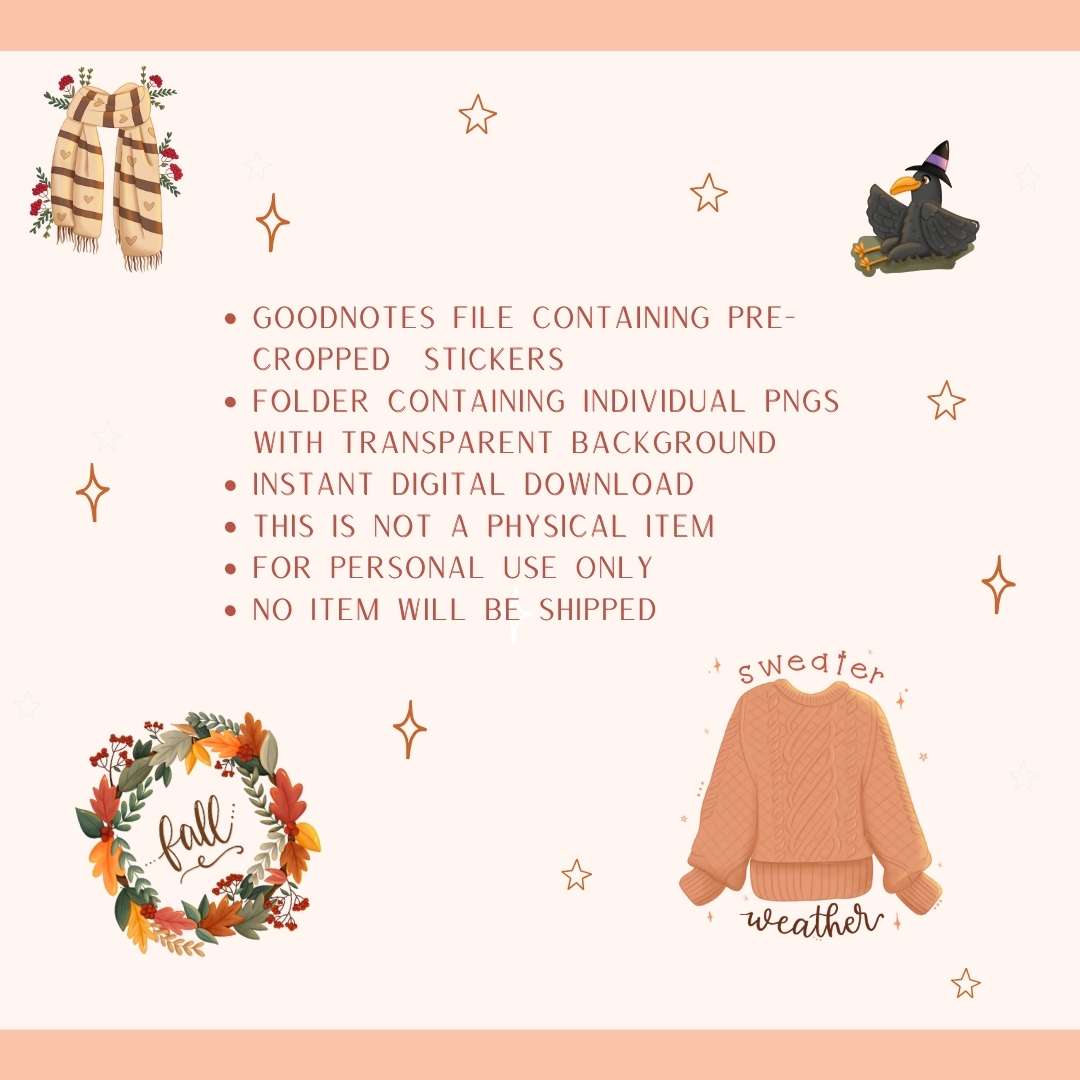 🍁 Fall Collection Digital Stickers