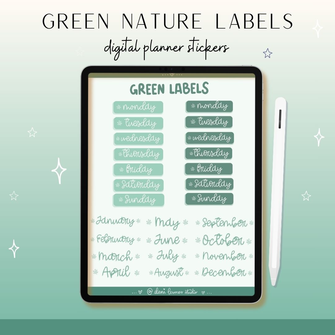 🌿 Green Nature Digital Labels