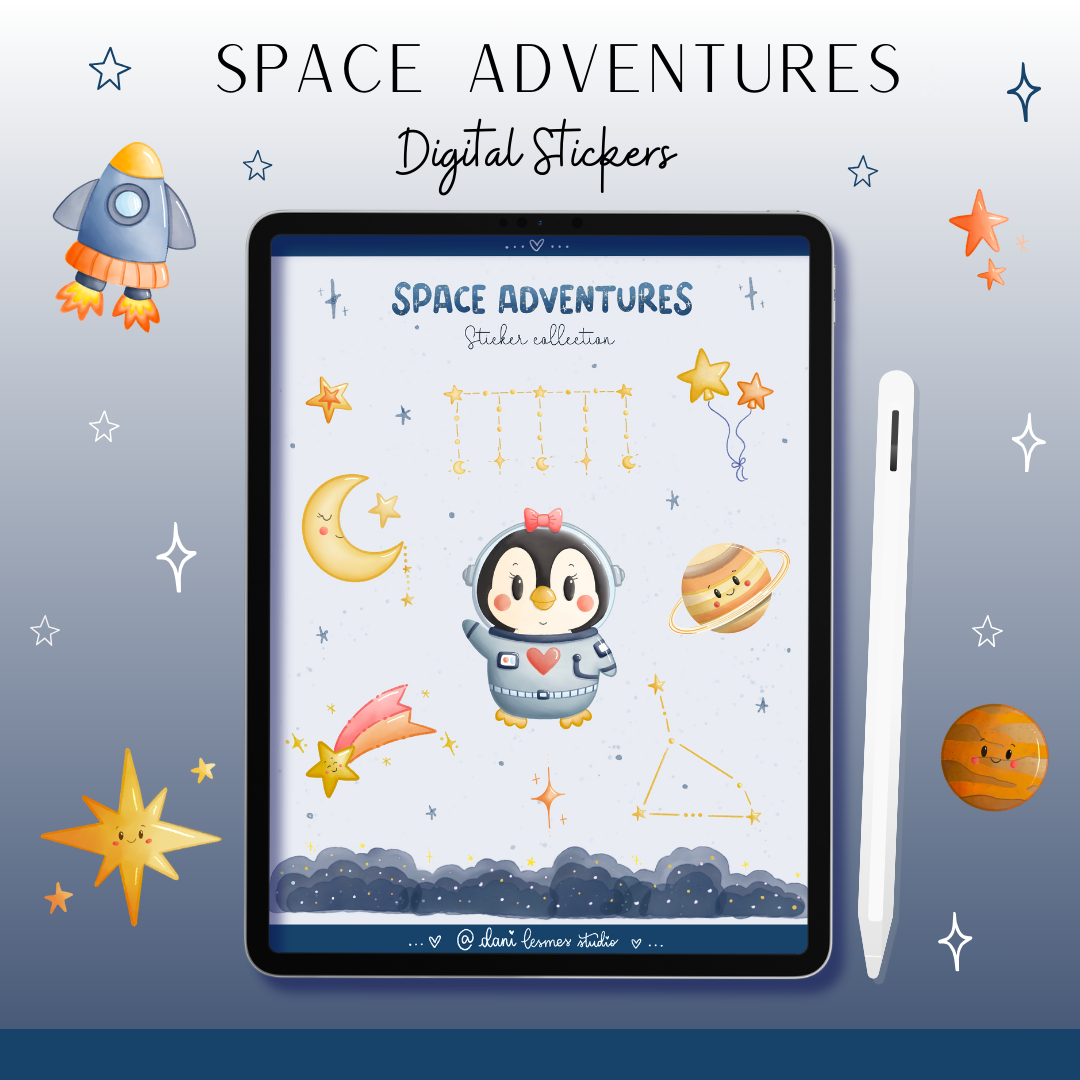 🚀 Space Adventures Digital Stickers