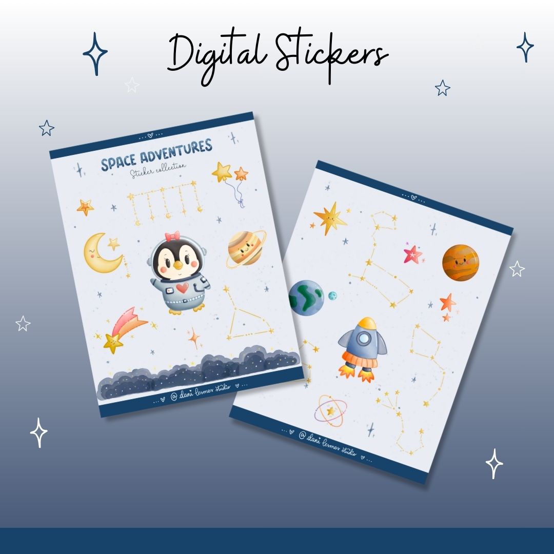 🚀 Space Adventures Digital Stickers