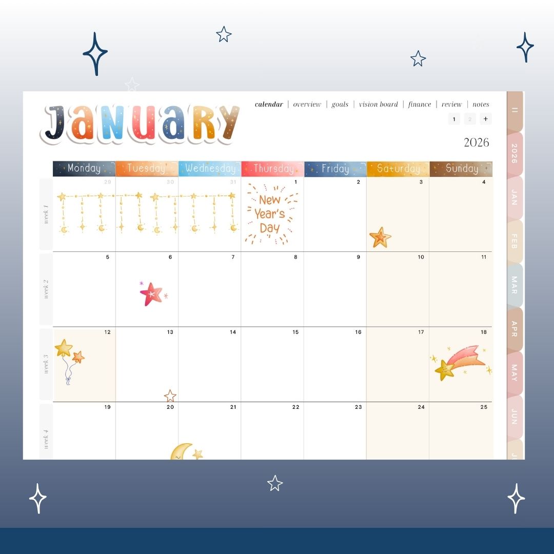 ✨ January Sticker Labels