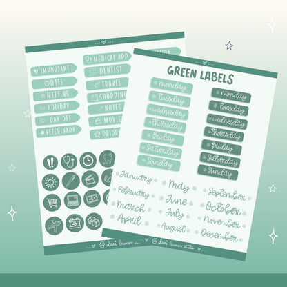 🌿 Green Nature Digital Labels