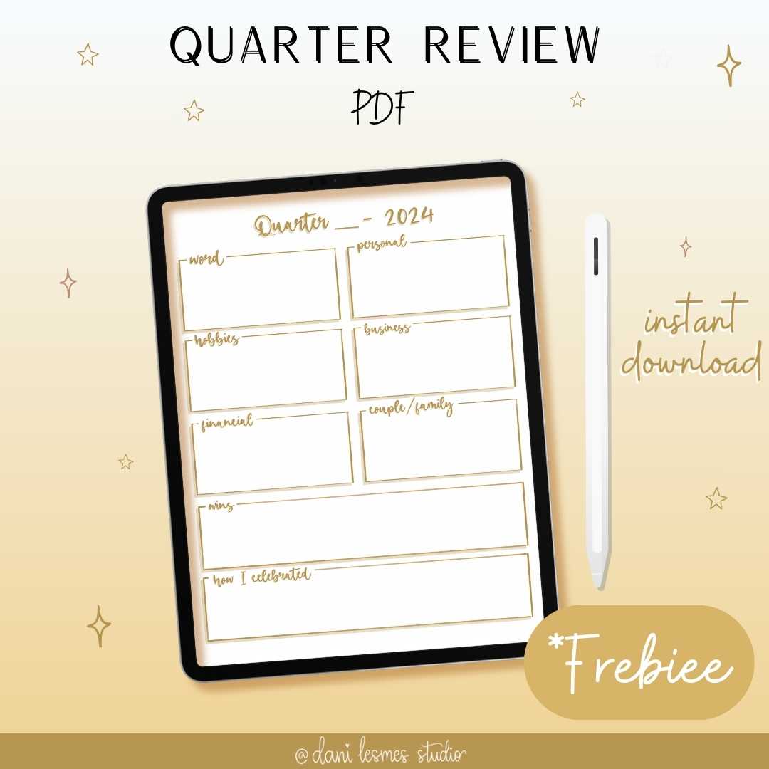 ⭐ Quarter Review PDF File | FREEBIE