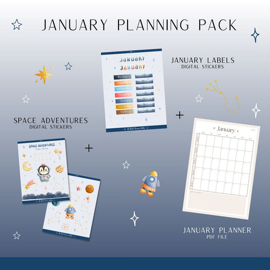 ✨ January Planning Pack: Space Adventures Edition 🚀